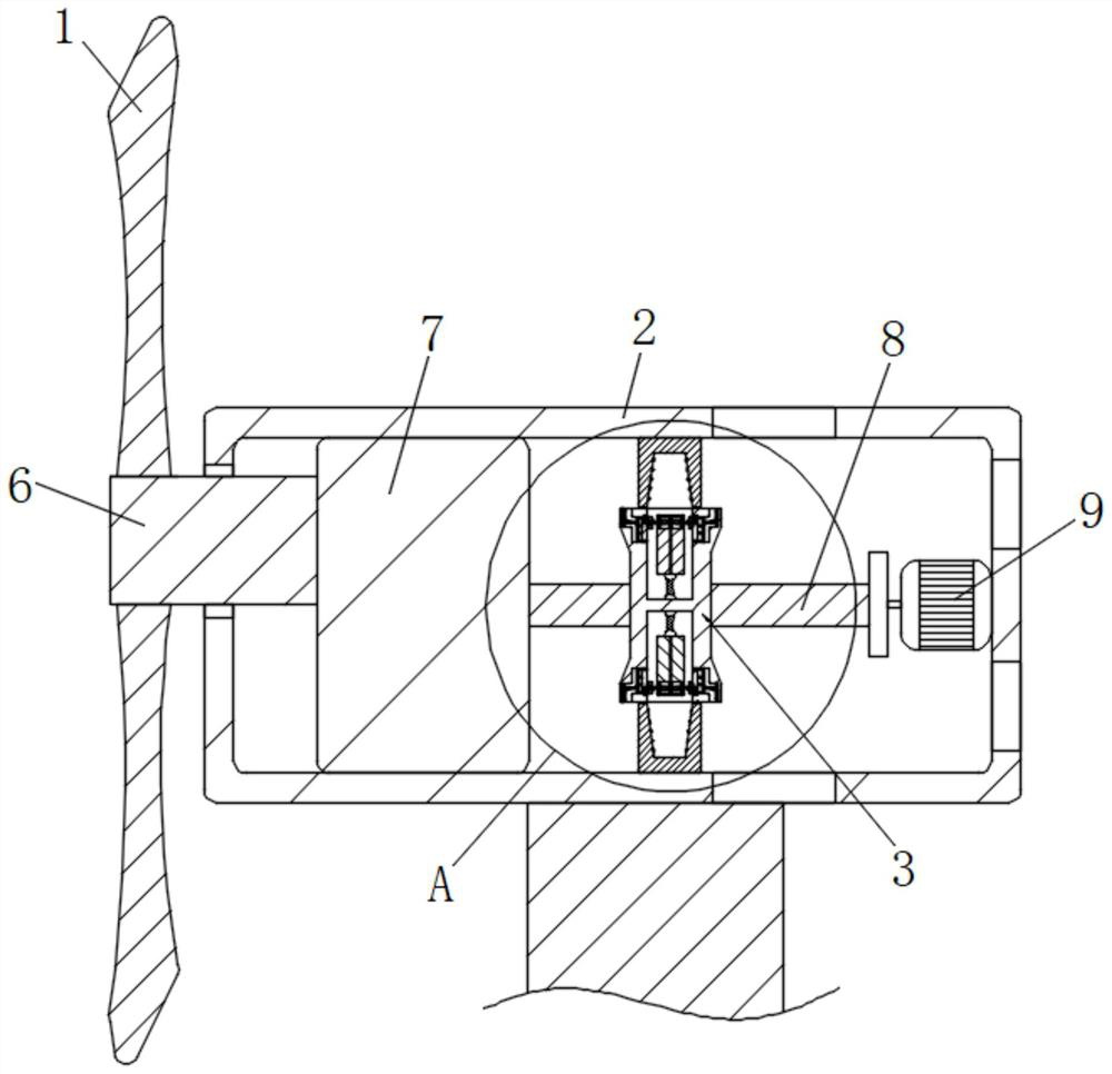 Self-heat-dissipation wind driven generator speed limiting and braking device