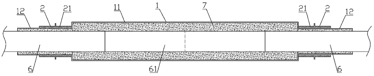 Direct buried cable joint insulation and waterproofing processing device and method
