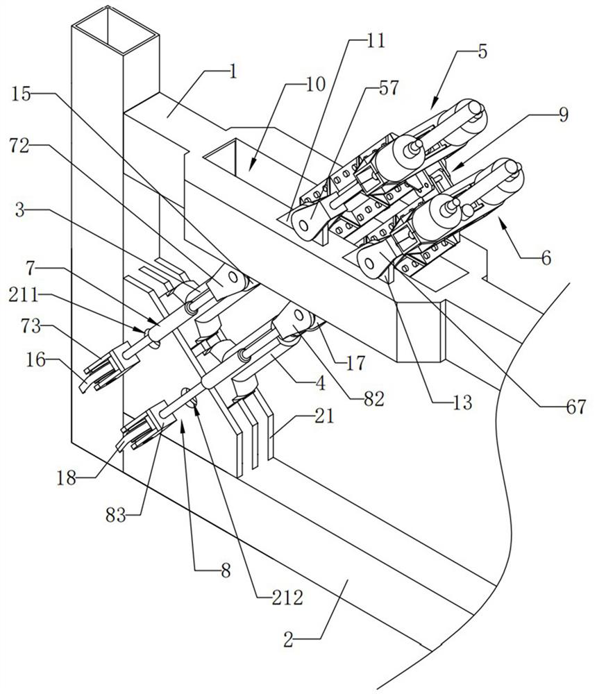 Beam-penetrating type double-cable structure and tensioning method