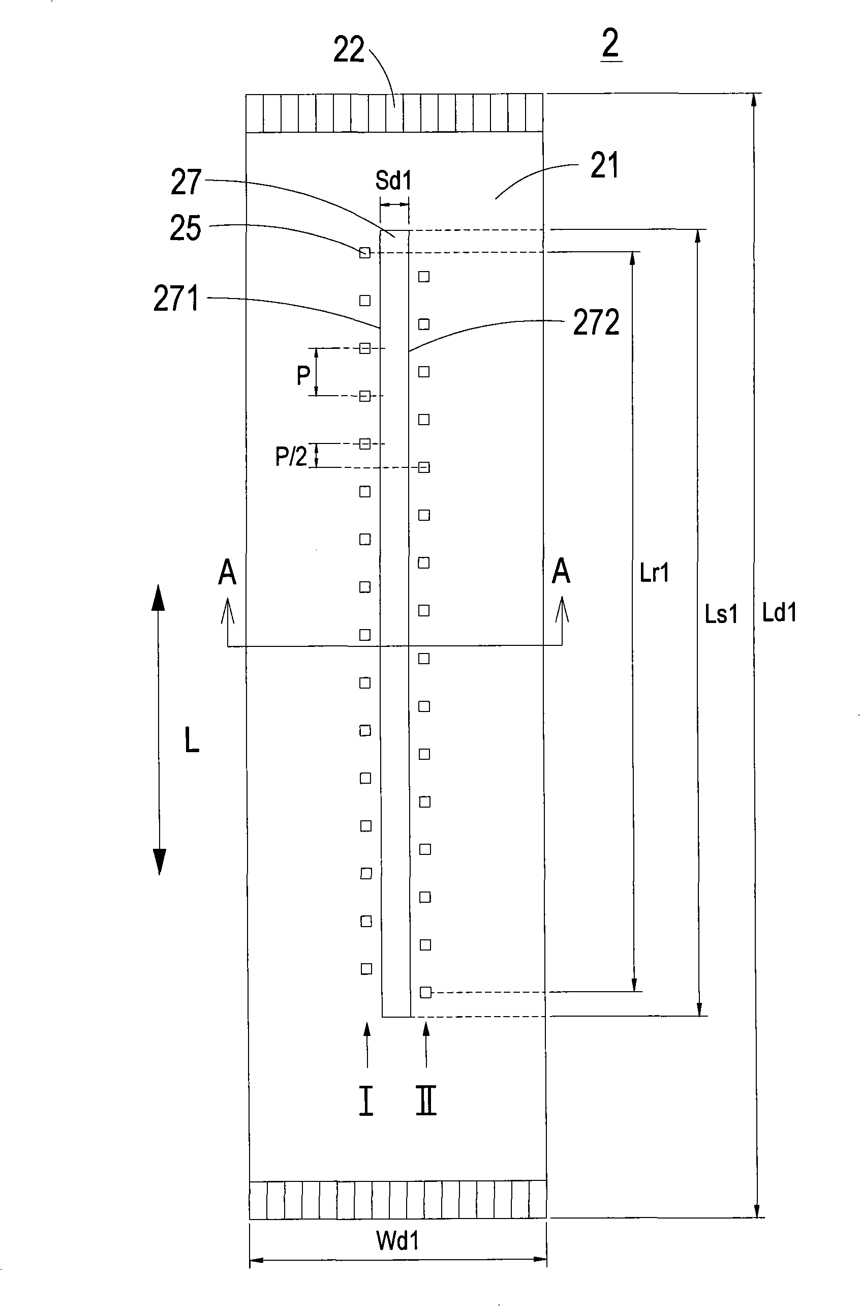 Monochrome ink gun structure