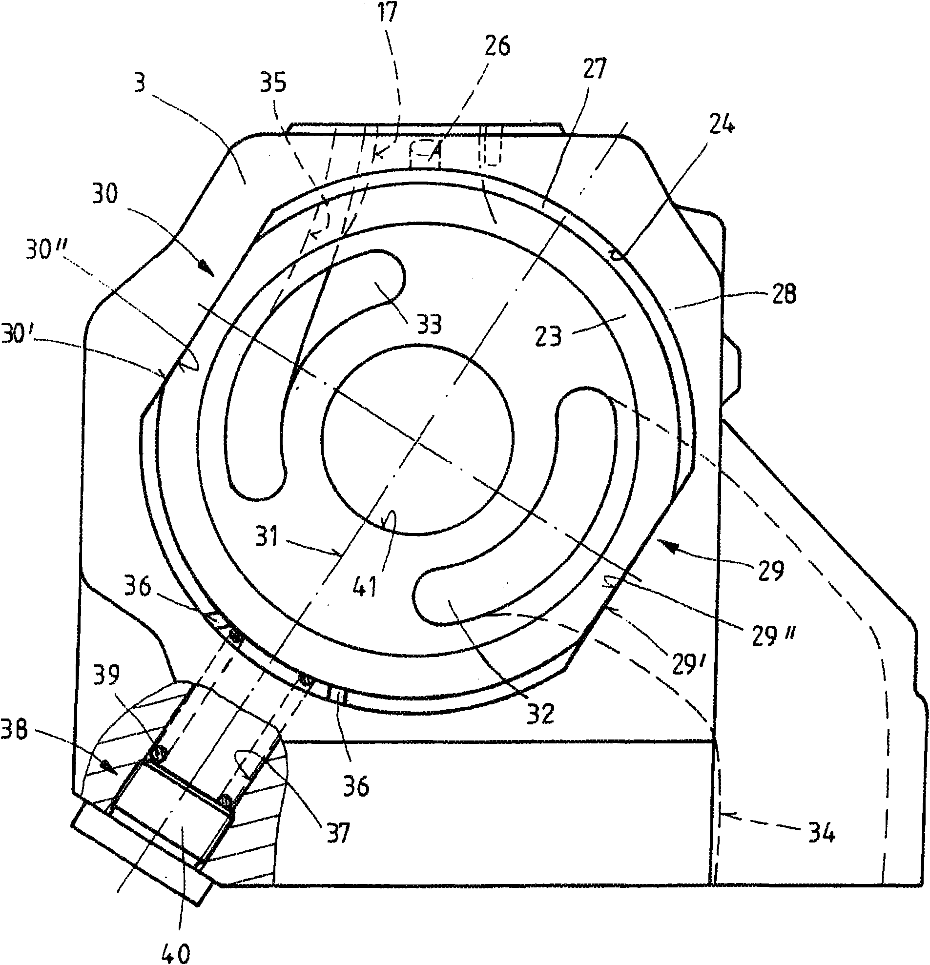 Pump unit with a main pump and a charging pump with a variable pump capacity