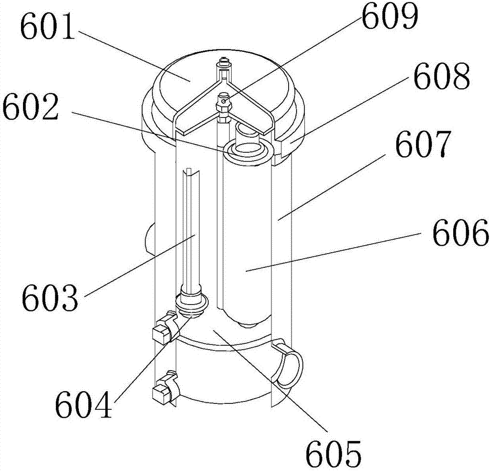 Radiator in-out silica gel water pipe