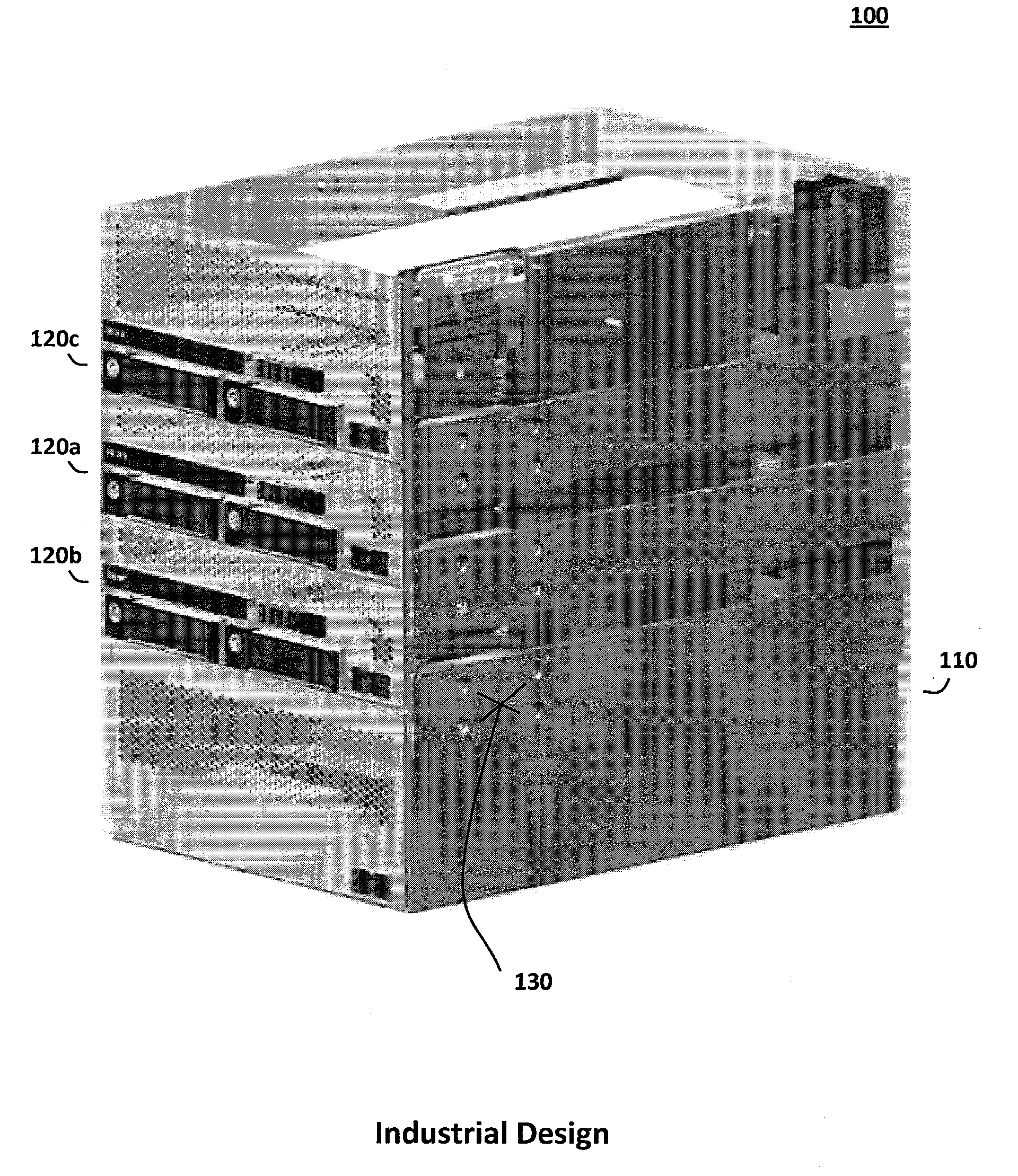 Adaptive computing system with modular control, switching, and power supply architecture
