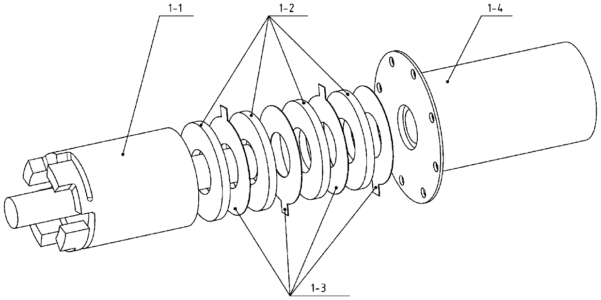 Rotary impact type ultrasonic rock grinding device driven by single energy flow