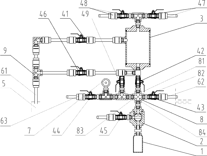 Highly toxic medium sampling method and device