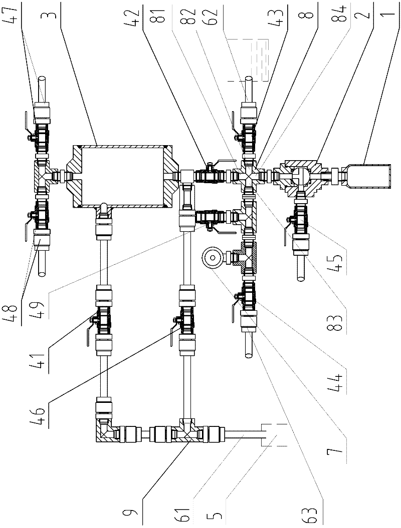 Highly toxic medium sampling method and device