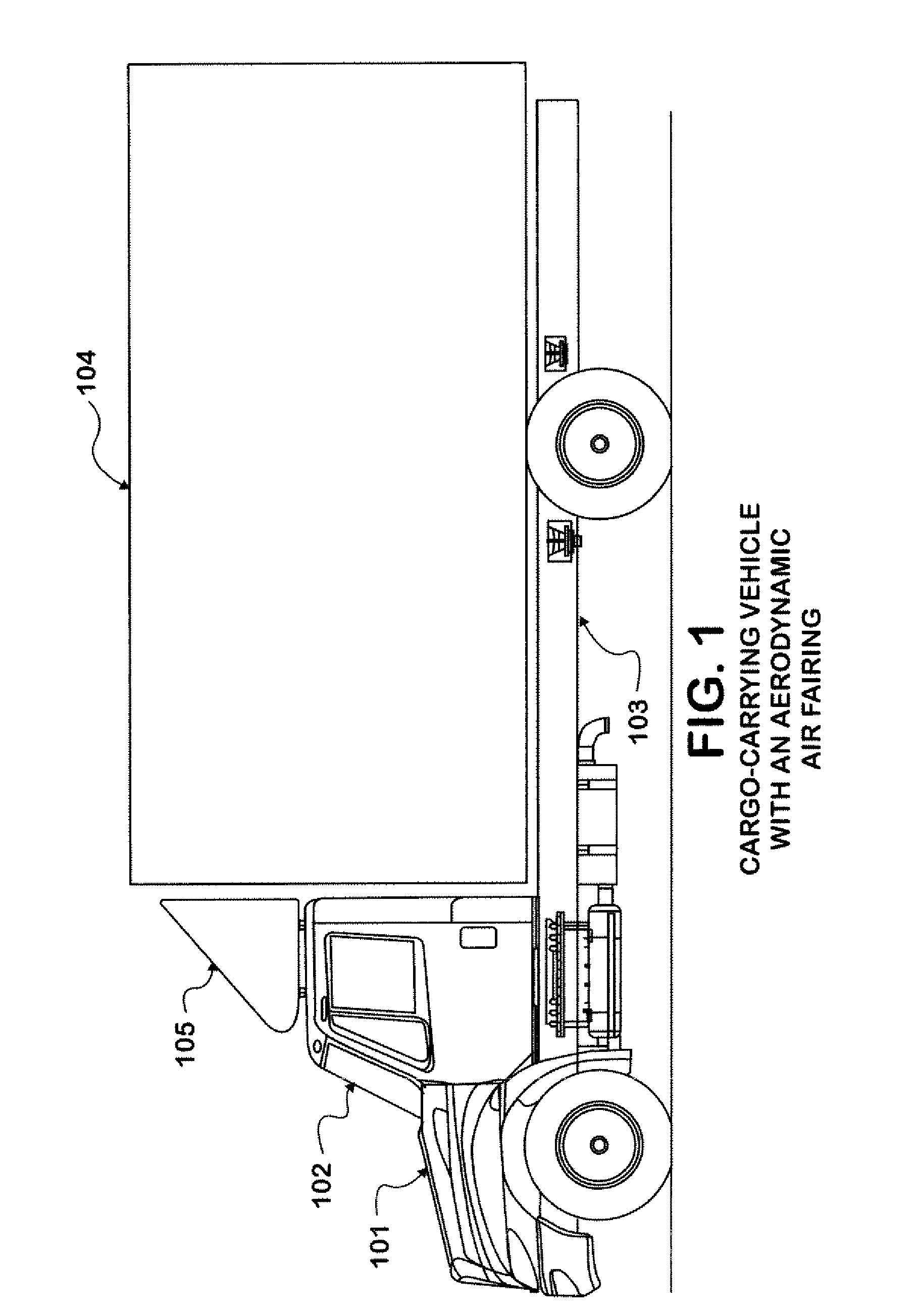 Cab air fairing cargo caddy system