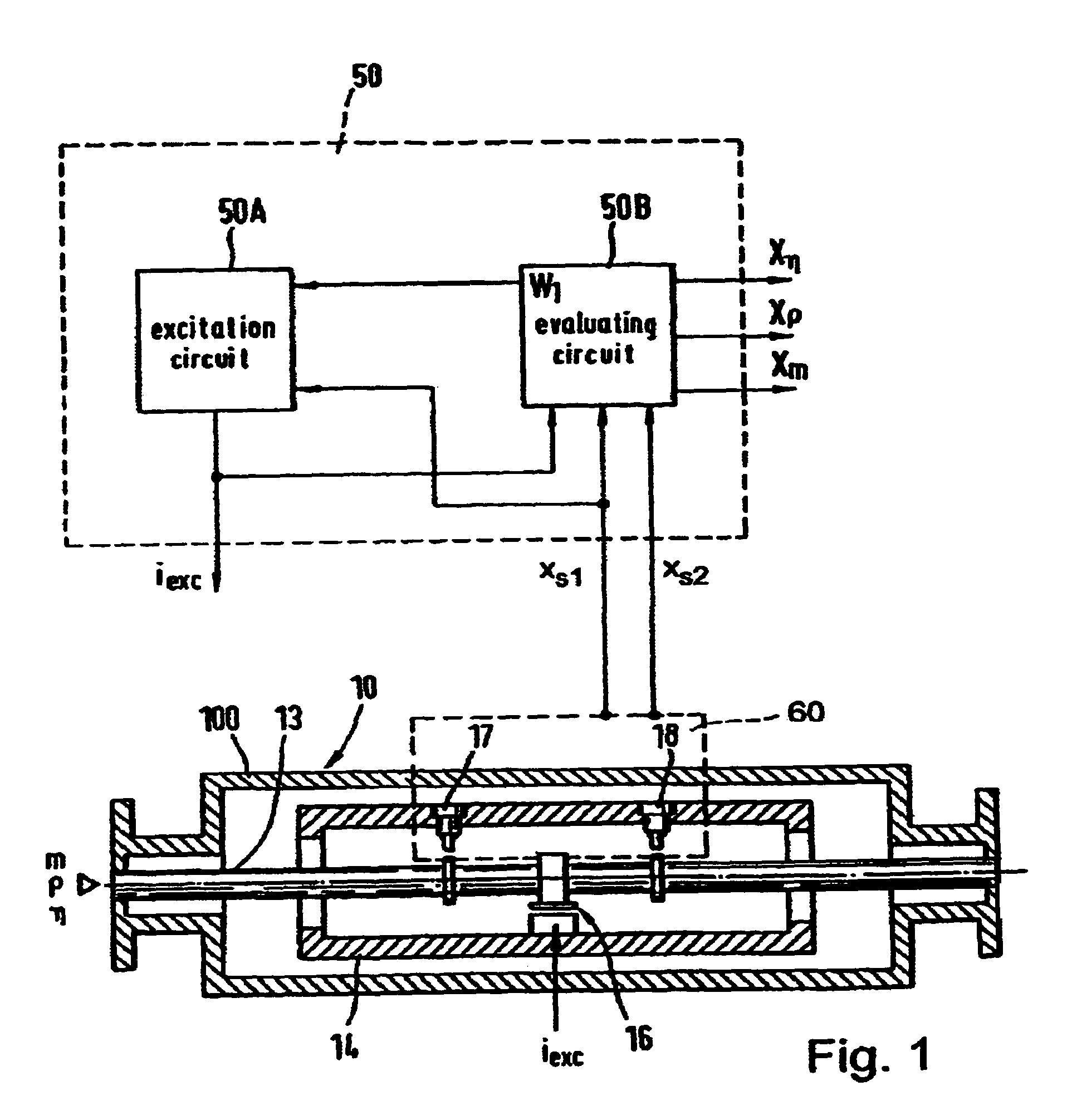 Vibration meter and method of measuring a viscosity of a fluid