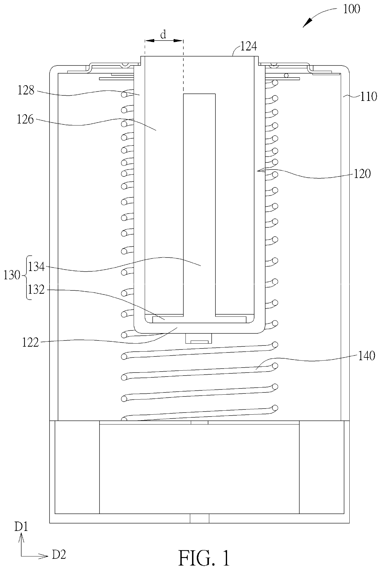 Heating device with heat conducting element and evaporation system using same