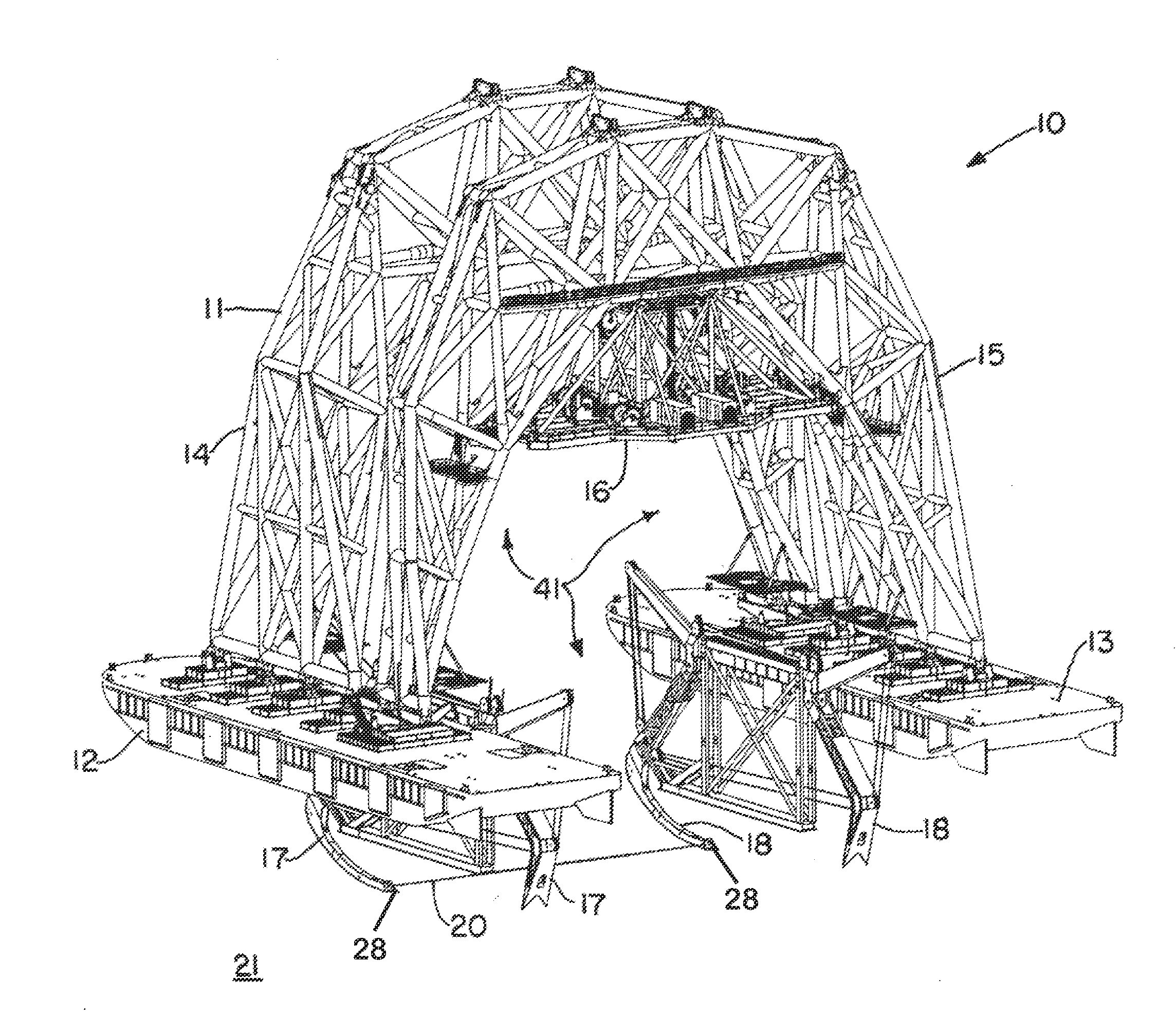 Method and apparatus for removing underwater platforms