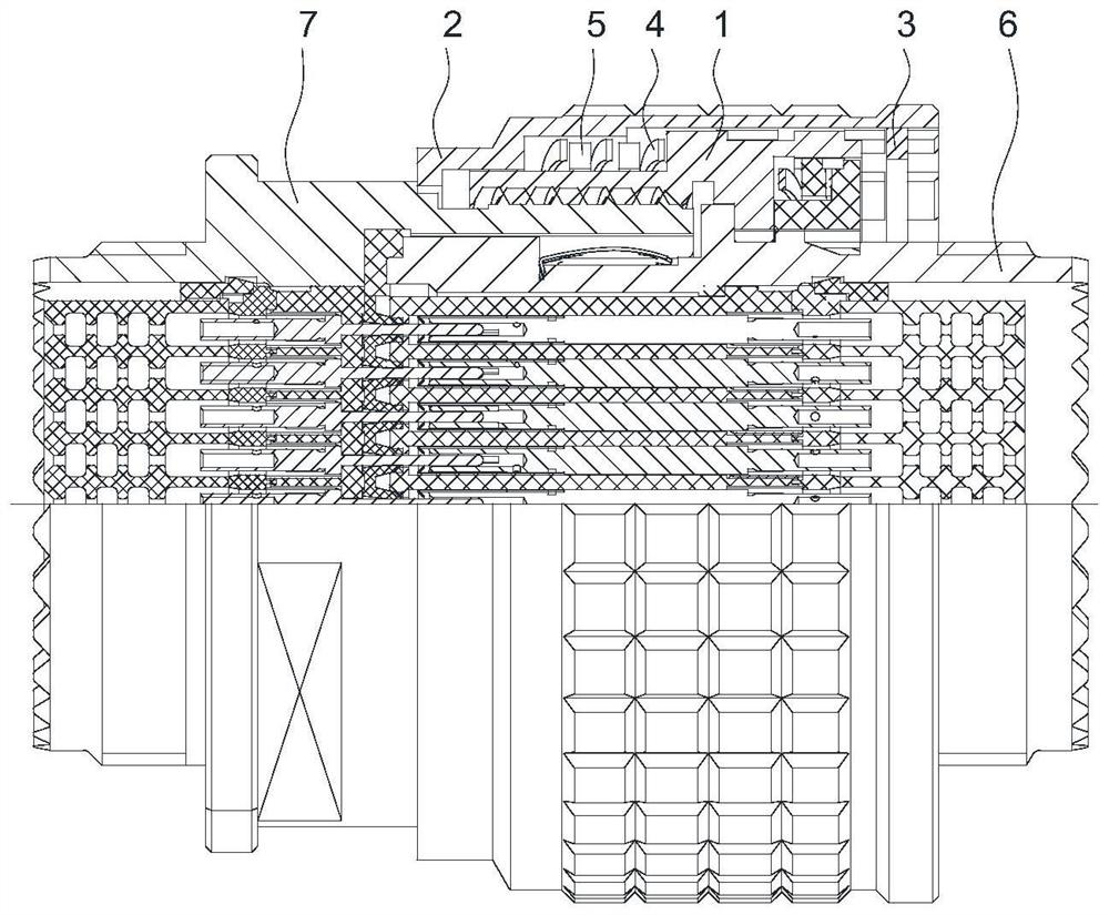 Connector with locking in-place identification function