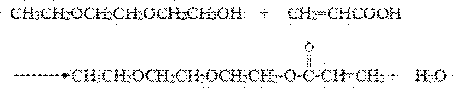 Cleaning production method of 2-(Ethoxyethoxy) ethyl acrylate (EOEOEA) or phenoxyethyl acrylate (PHEA)
