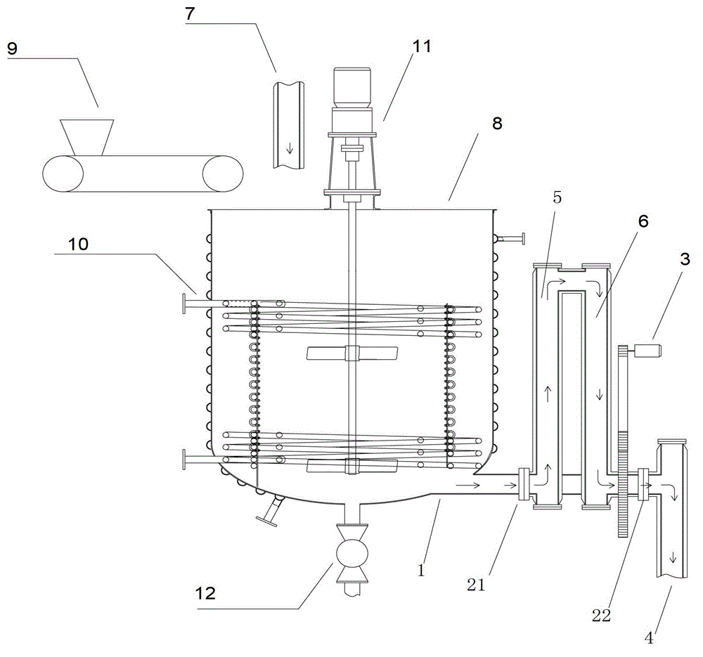 Overflow pipe and slurry tank using same