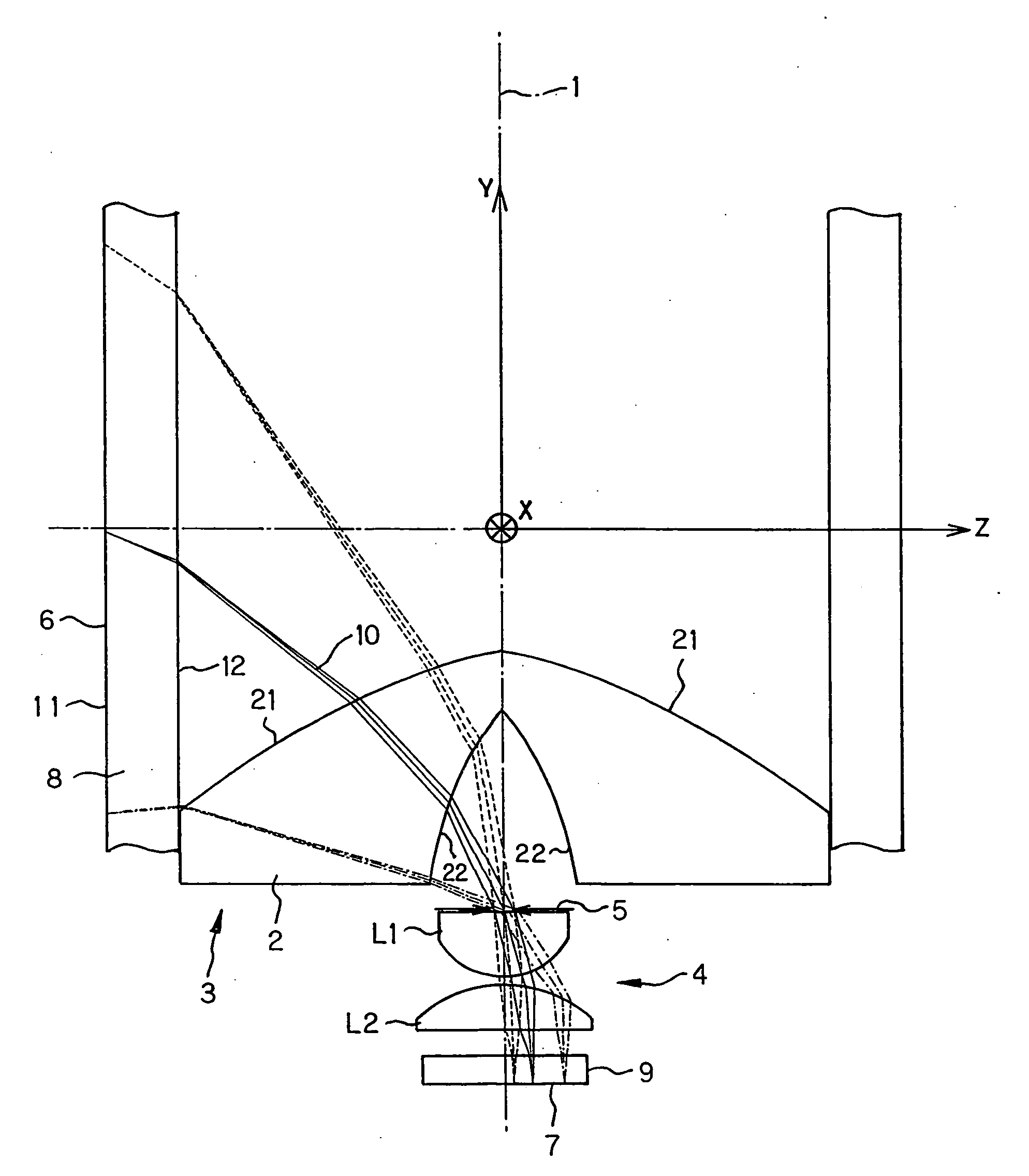 Transmitting optical element and optical system using the same