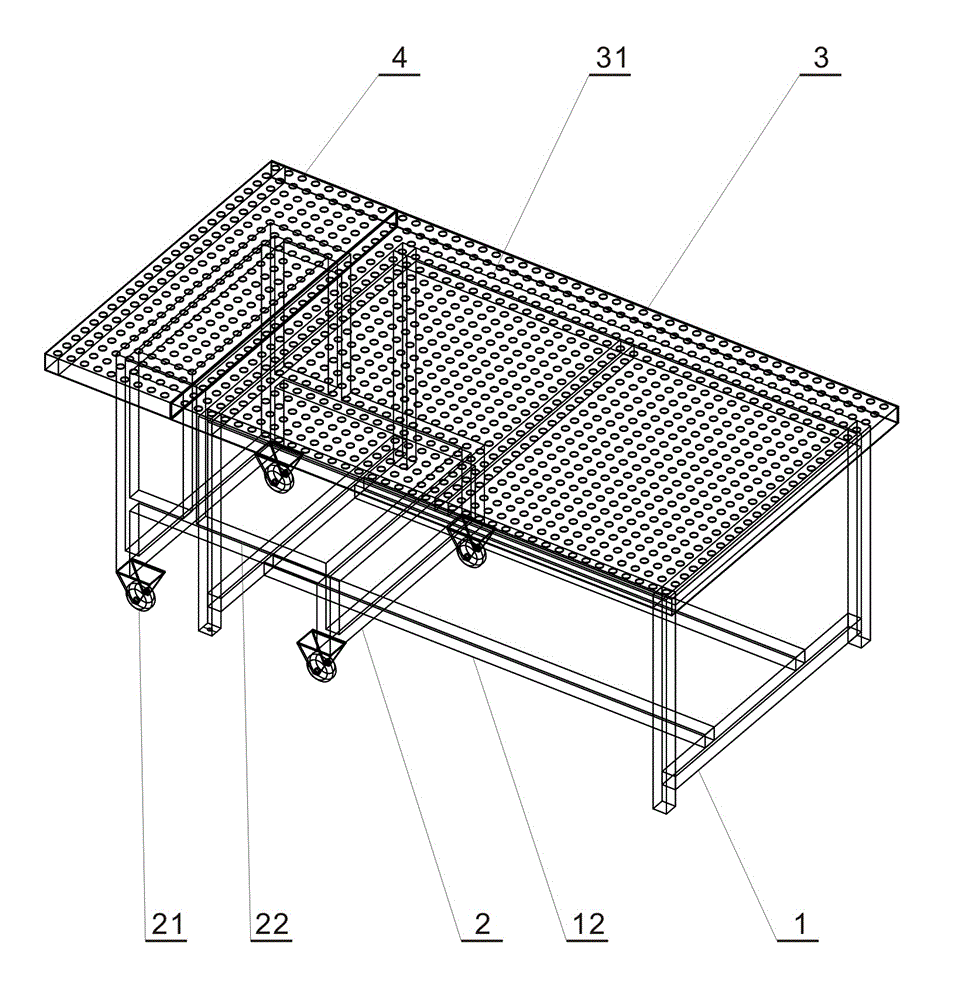 Template device for cable group wiring