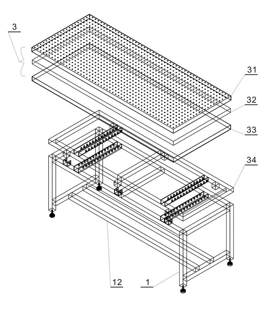 Template device for cable group wiring