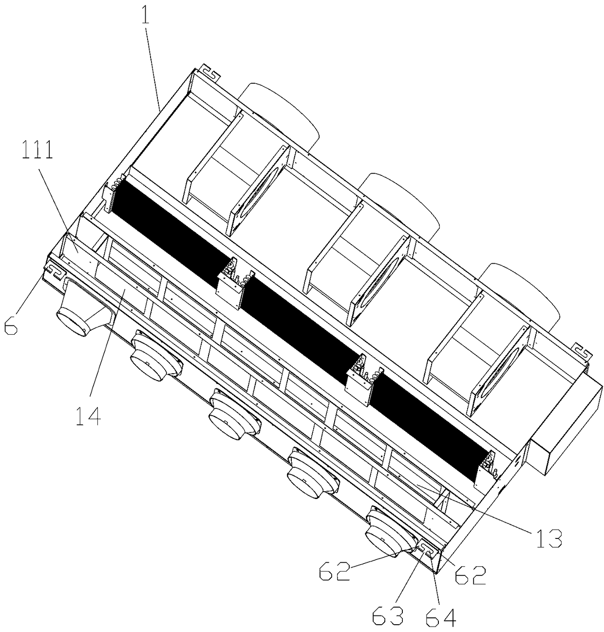 Inner unit for dehumidification machine