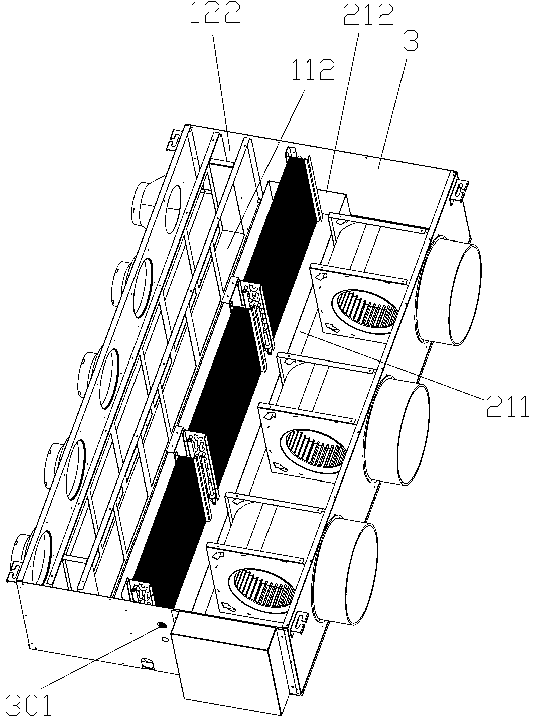 Inner unit for dehumidification machine