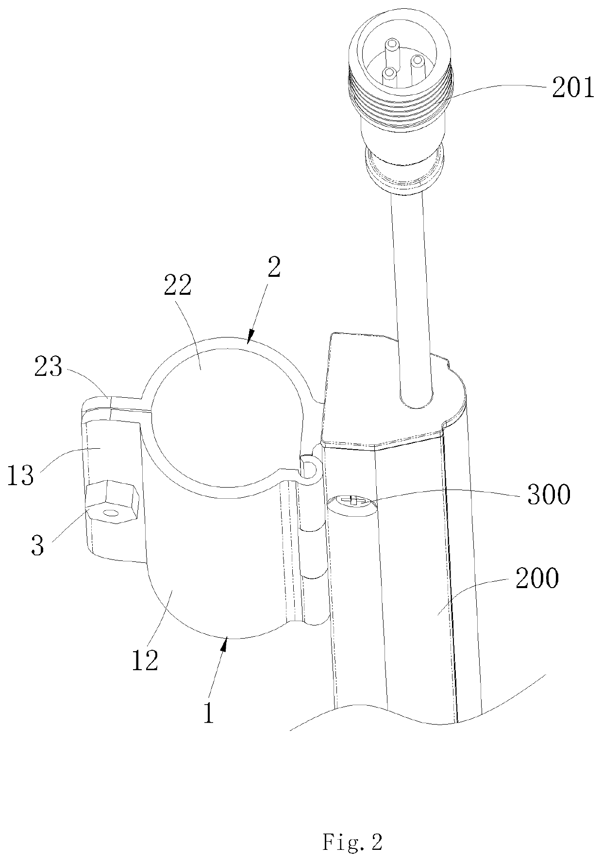 Fixing structure of lighting apparatus and lighting apparatus of shelf