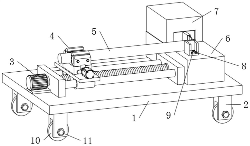 Cut-off device of steel pipe processing machine