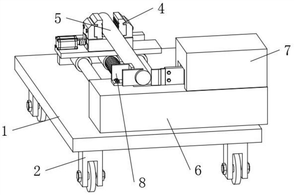 Cut-off device of steel pipe processing machine