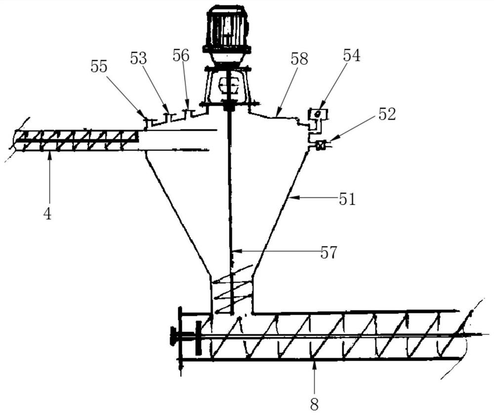 Feeding system for continuous pipe tunnel pyrolyzing furnace