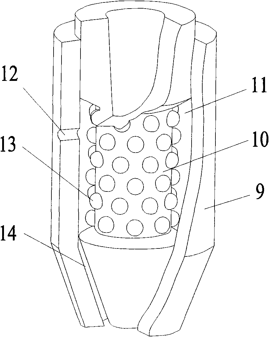 Laser nozzle device and method for uniformly distributing powder
