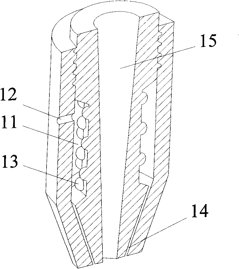 Laser nozzle device and method for uniformly distributing powder