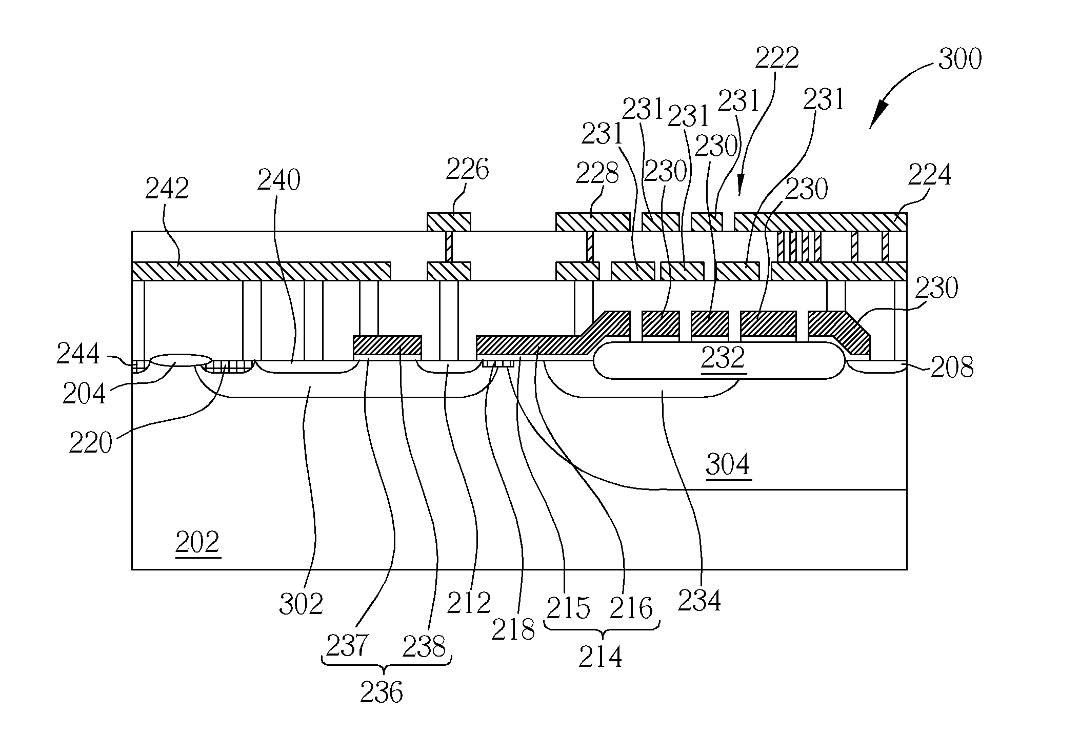 High-voltage semiconductor device with electrostatic discharge protection