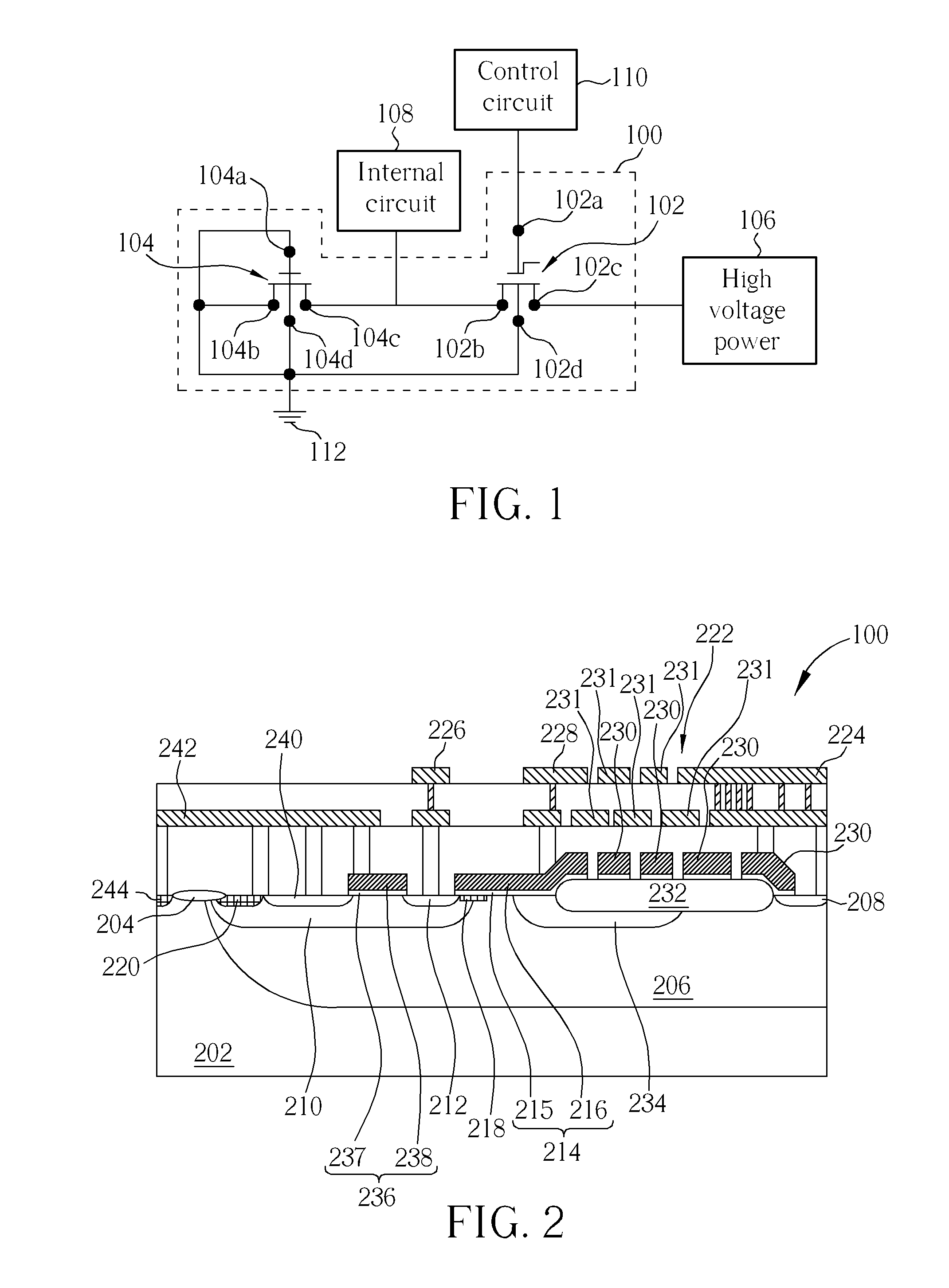 High-voltage semiconductor device with electrostatic discharge protection