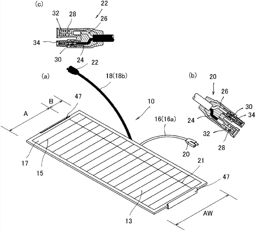 Roof structure, fixture for solar cell module, and method for installing solar cell module