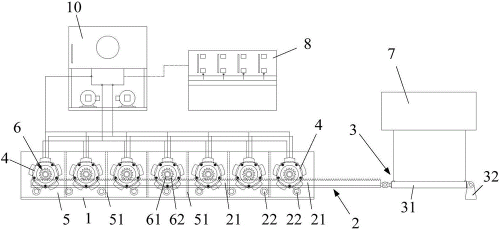 Drive assembly detection device used for gear and rack lifting mechanism