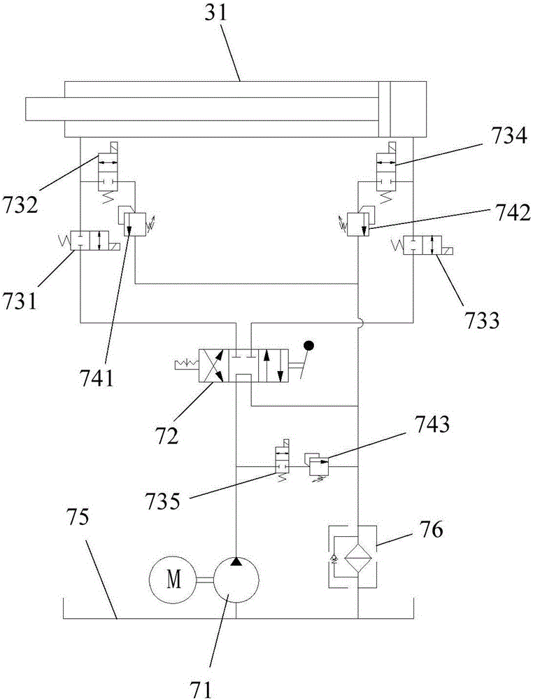 Drive assembly detection device used for gear and rack lifting mechanism