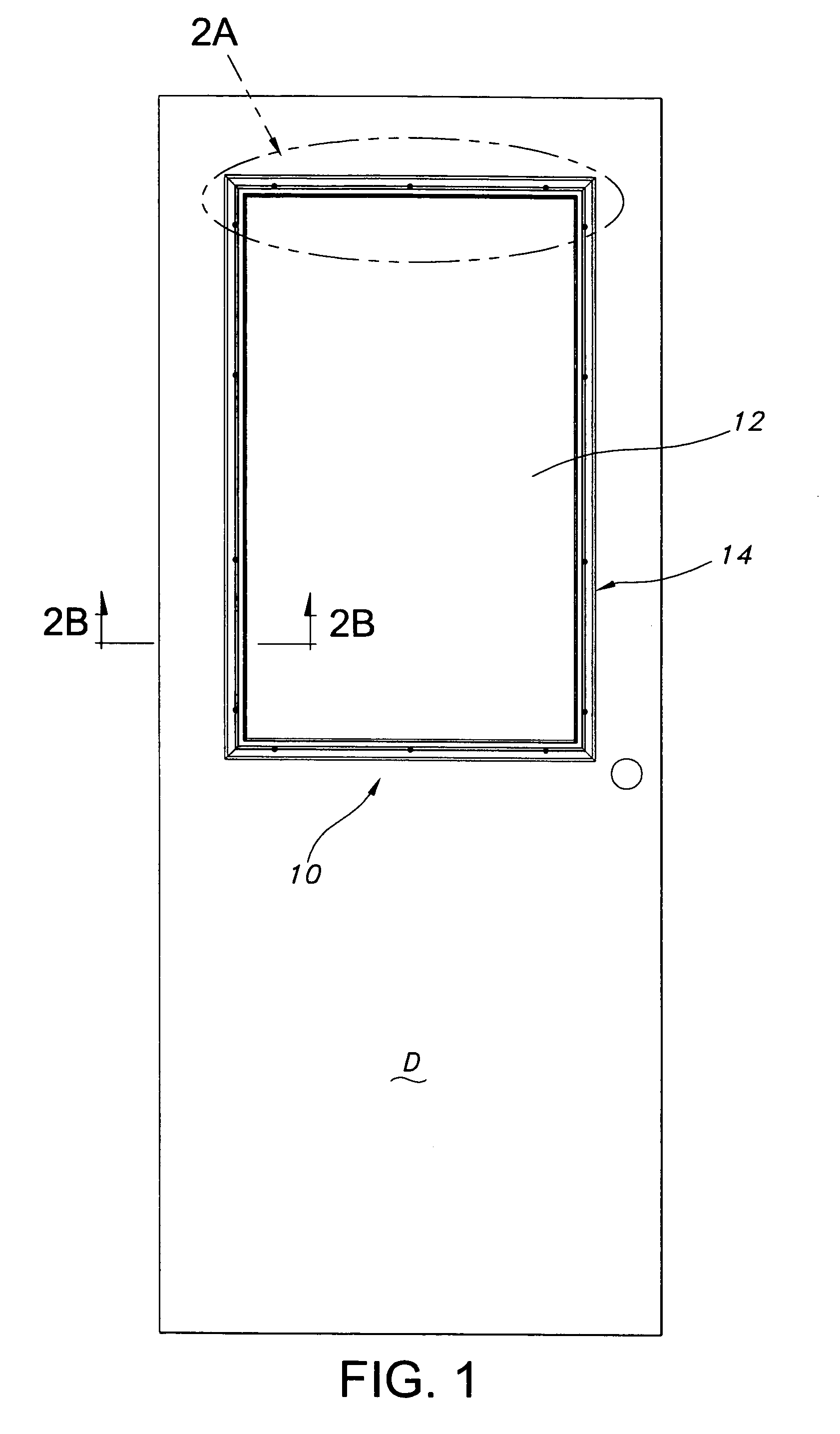 Door glass assembly with powered blind