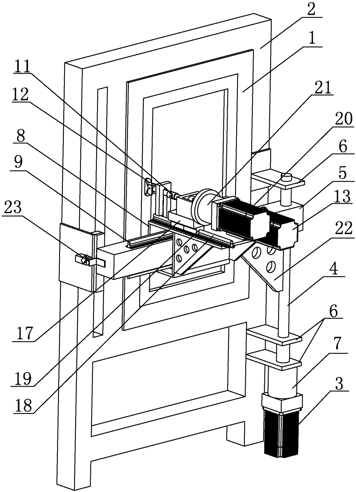 Building window outer level up-suspending hardware system overall performance tester and testing method