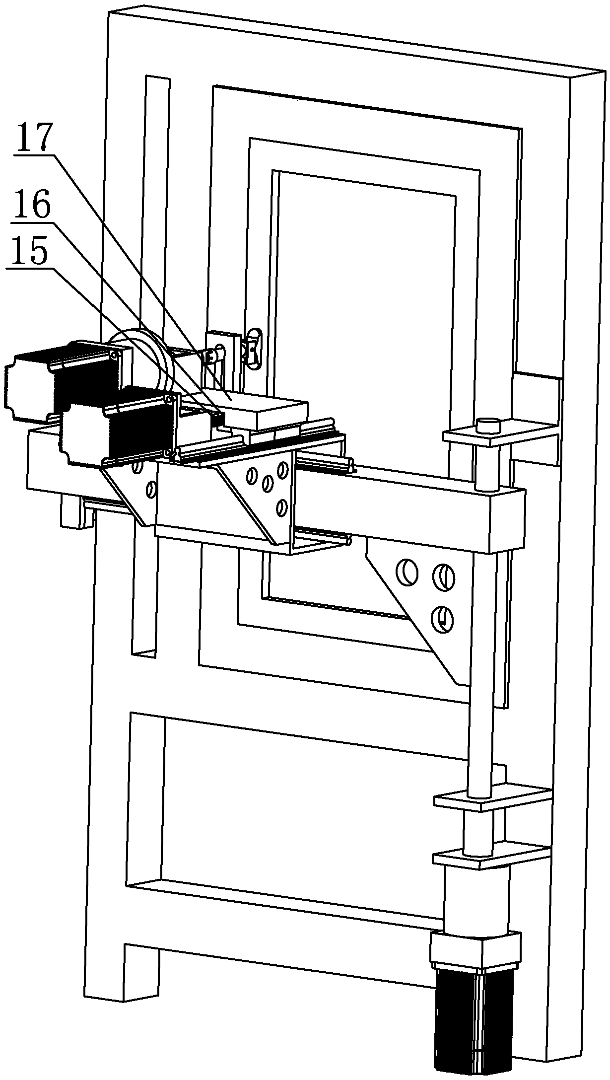 Building window outer level up-suspending hardware system overall performance tester and testing method