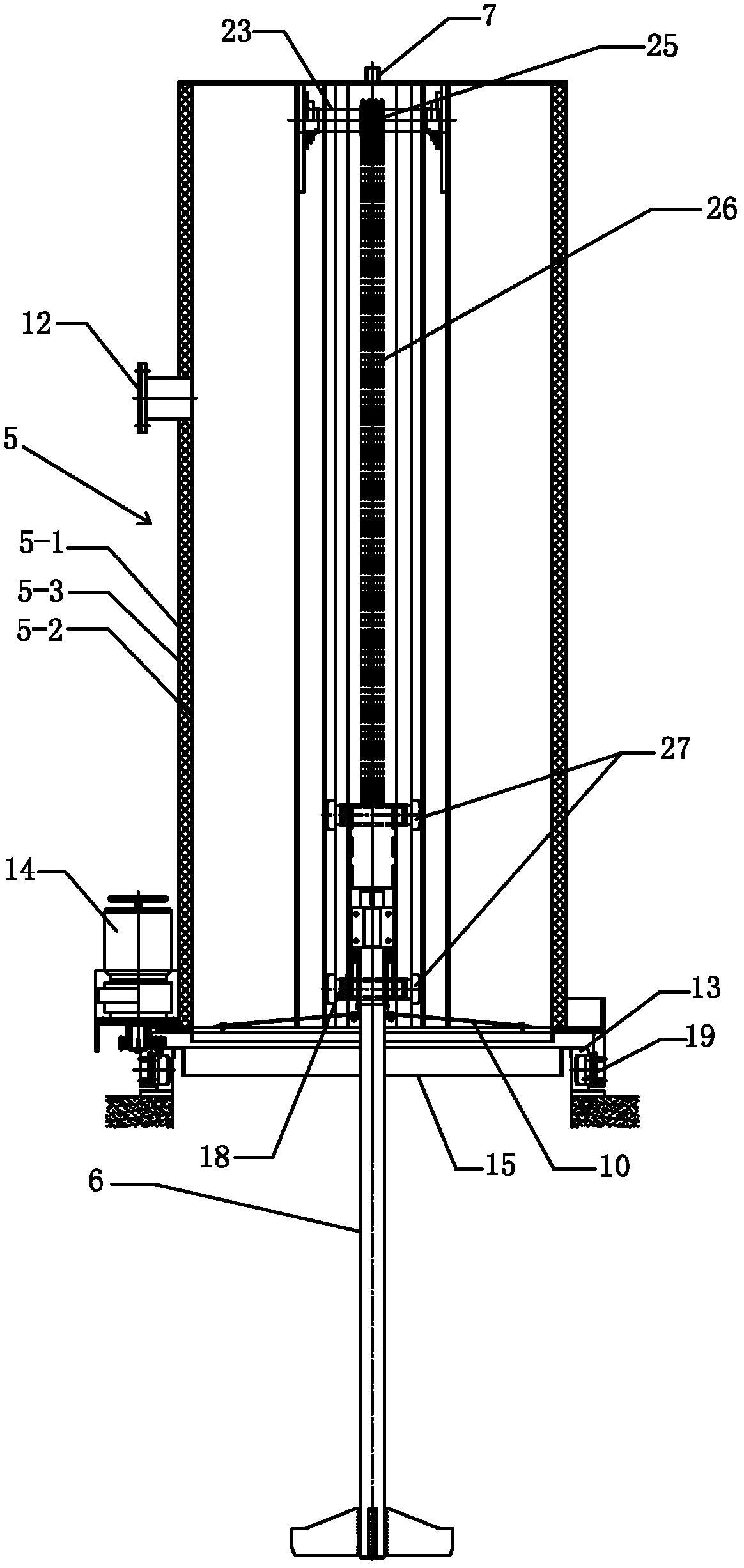 Pit furnace with protective atmosphere device and automatic workpiece transferring device in quenching