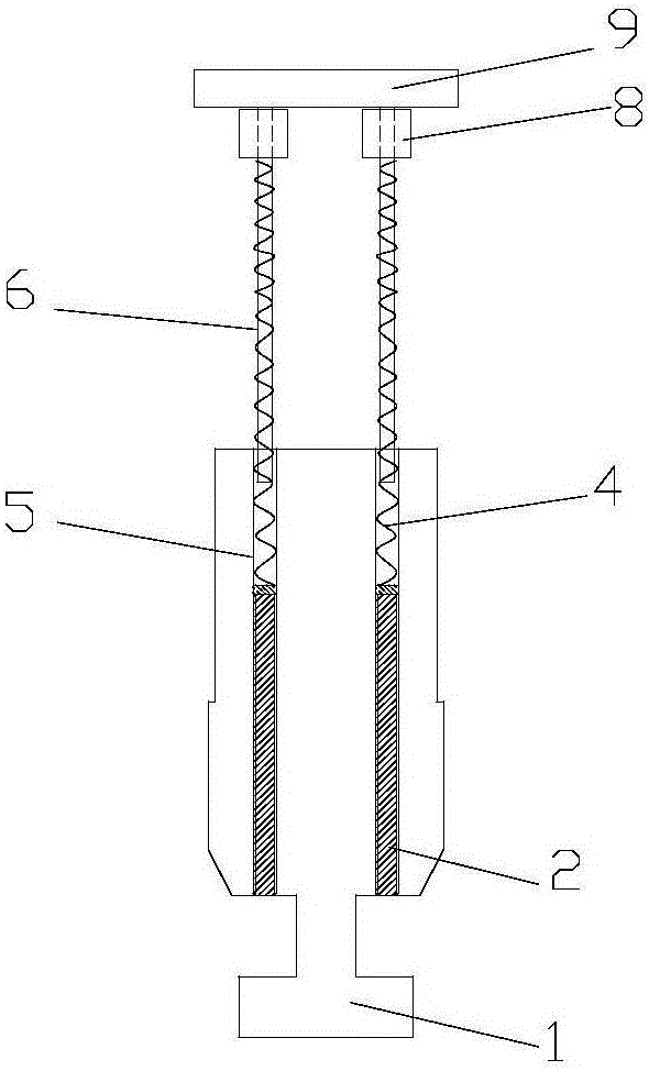 Friction stirring device with adjustable filling pressure and welding method