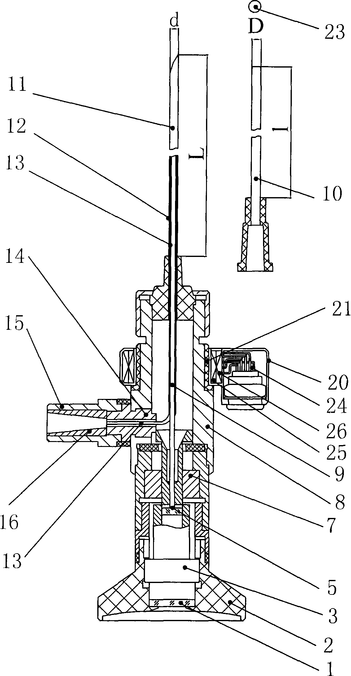 Puncture oriented adherent observation type puncture endoscope for percutaneous renal stone-extraction operation