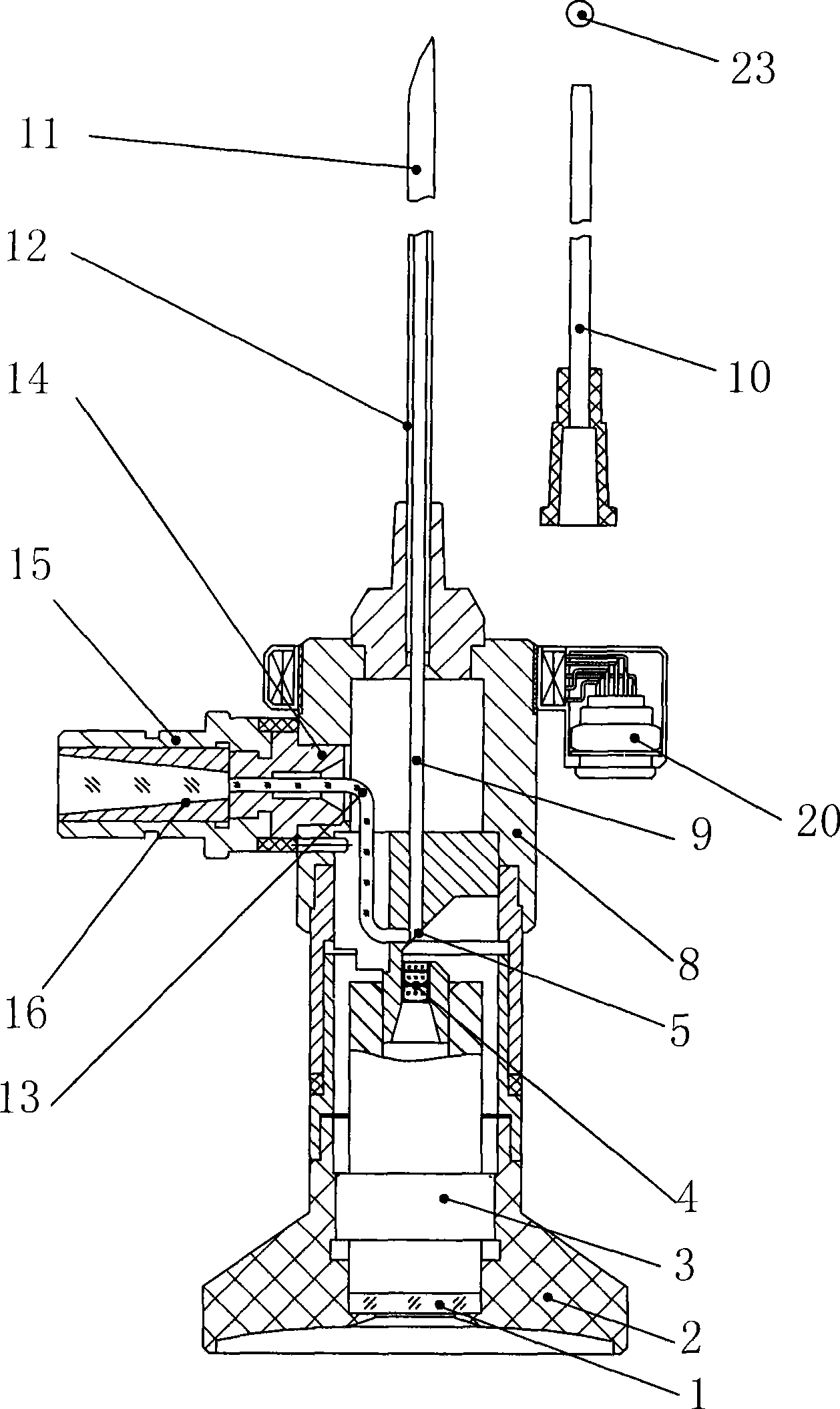 Puncture oriented adherent observation type puncture endoscope for percutaneous renal stone-extraction operation