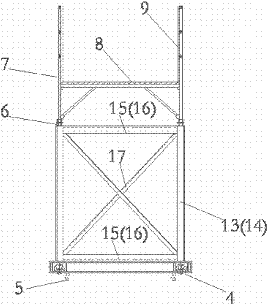 Lining mounting construction device and method for movable steel roof face