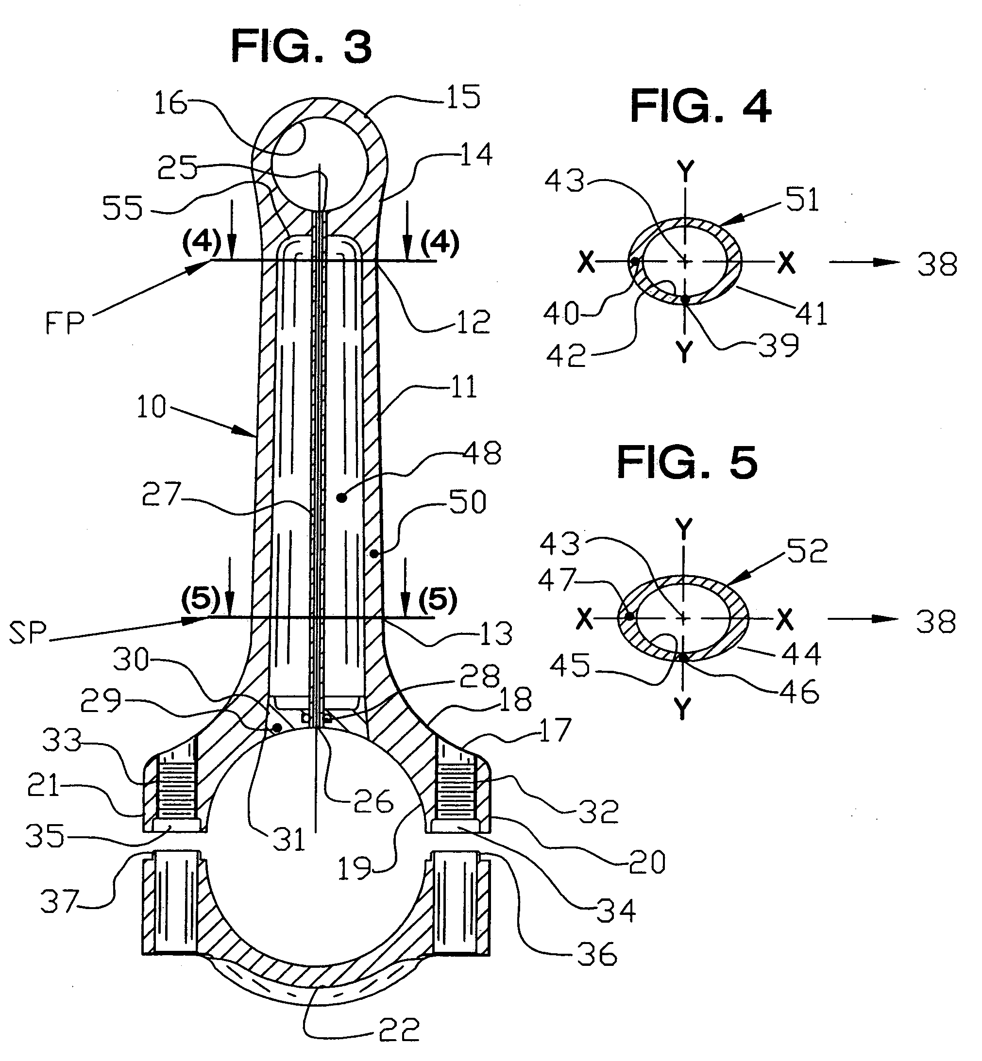 Engine connecting rod for high performance applications and method of manufacture