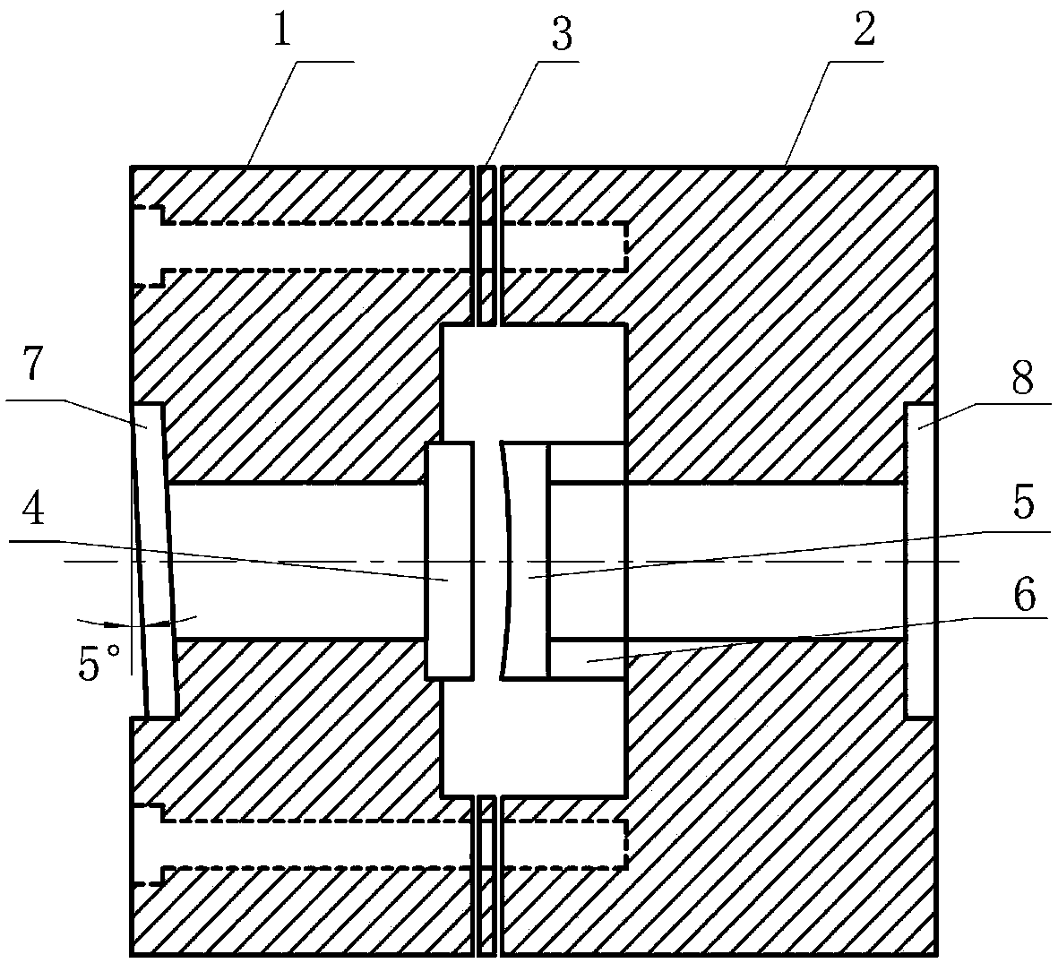 A narrowband optical frequency filter device