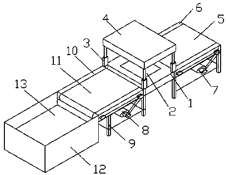 Paper box automatic forming device used for automatic labelling and boxing assembly line