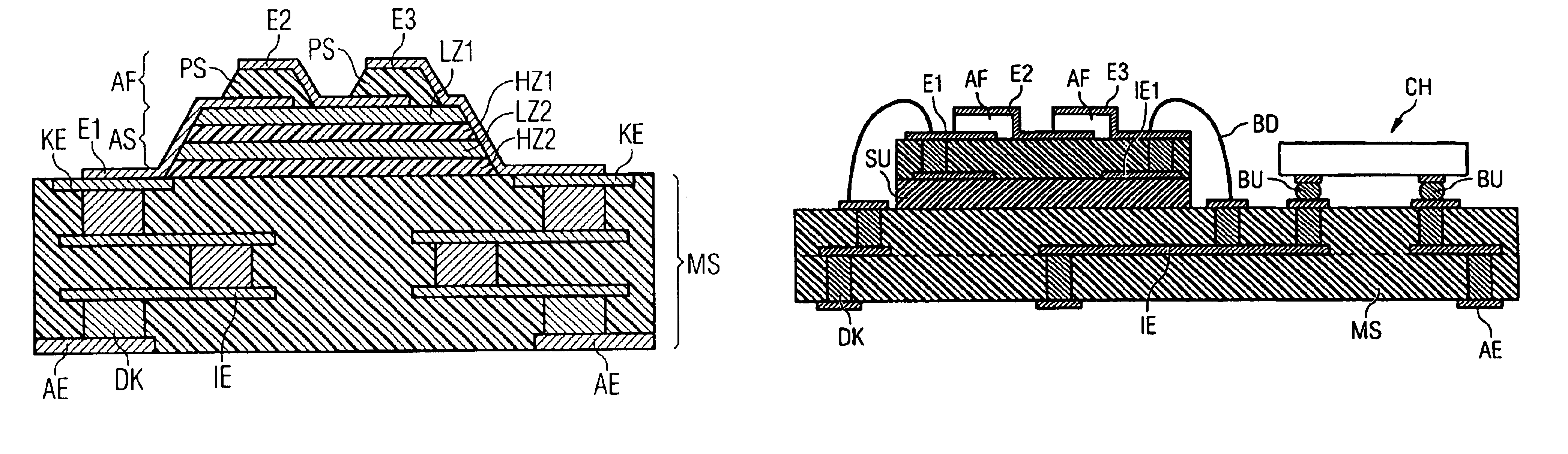 Component working with acoustic waves and having a matching network
