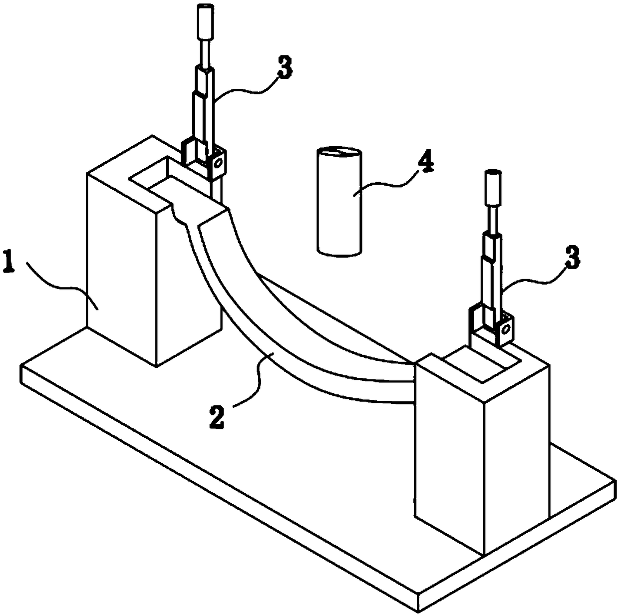 Method for detecting bending mechanical property of test sample
