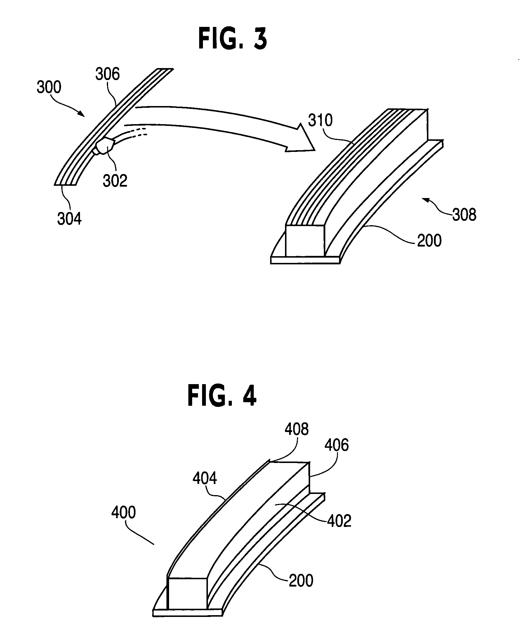 Method of manufacturing curved composite structural elements