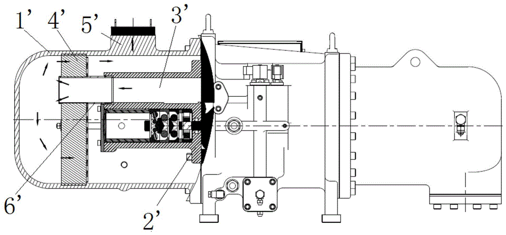 Exhaust bearing block, screw compressor and air conditioning unit