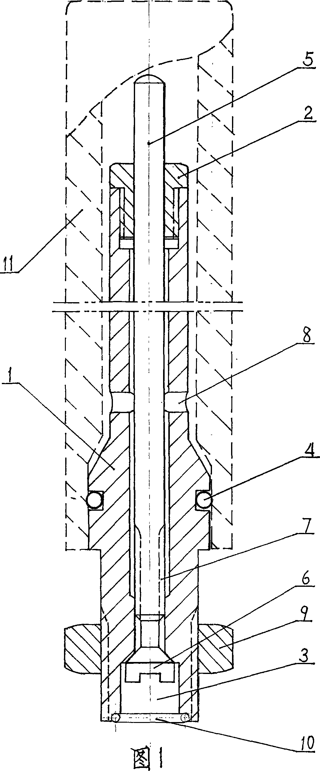 Sleeper embedded bushing positioning device, and positioning and demouding method