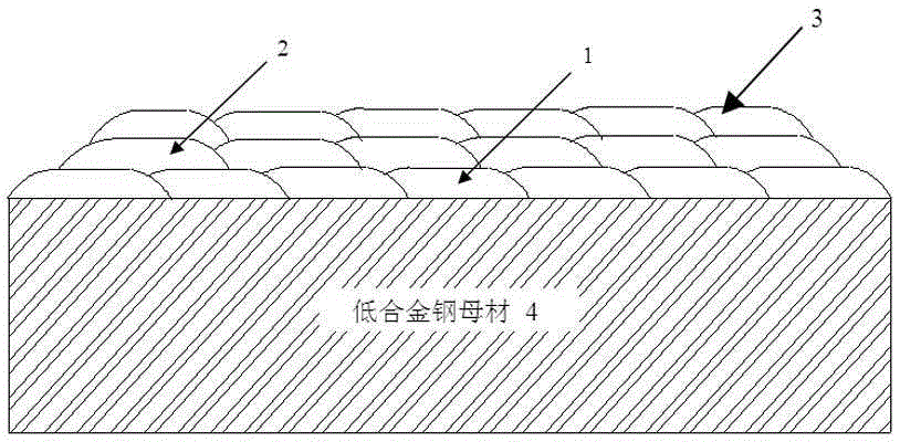 Method for performing stainless steel strip-electrode submerged-arc build-up welding on low-alloy parent steel